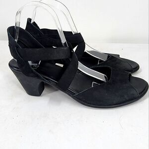 Arche France Mitya Nubuck Leather Cross Front Heel Elastic Sandal 12 42